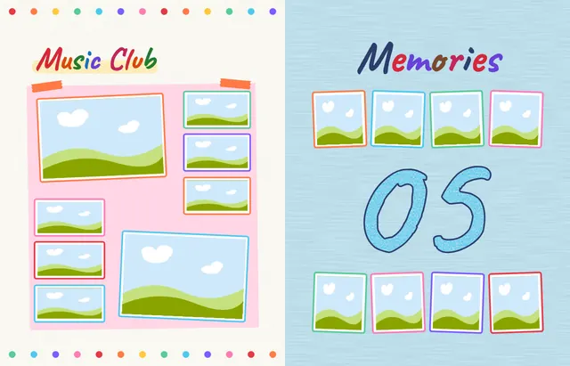 Crayon Box template, pages 42 and 43