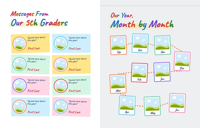 Crayon Box template, pages 44 and 45