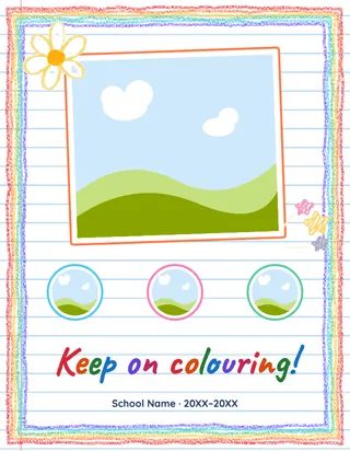 Crayon Box template, back cover