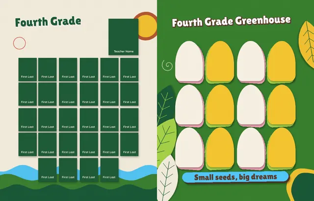 Cutout Garden template, pages 20 and 21