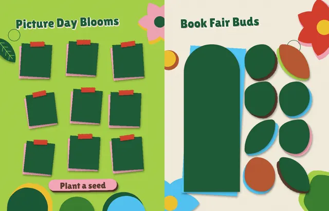 Cutout Garden template, pages 26 and 27