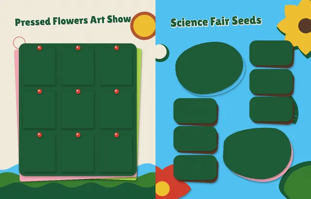 Cutout Garden template, pages 30 and 31