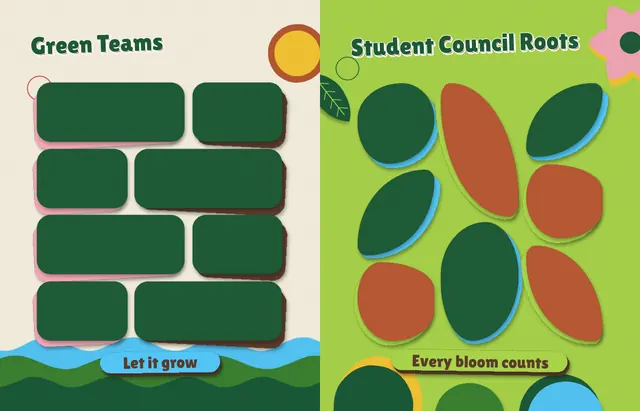 Cutout Garden template, pages 40 and 41