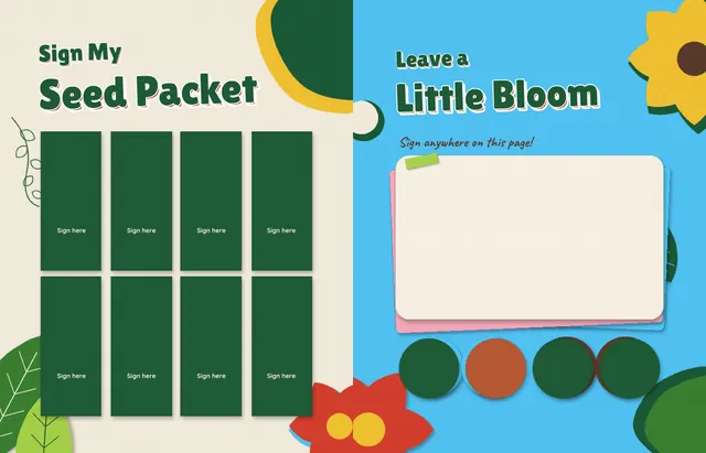 Cutout Garden template, pages 48 and 49