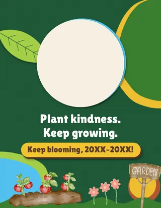 Cutout Garden template, back cover