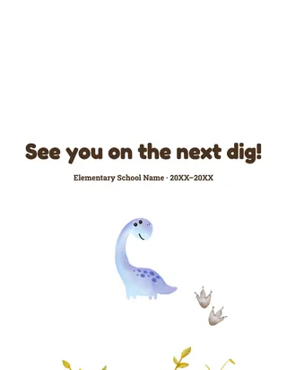 Dino Dig template, back cover