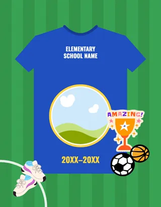 Field Day yearbook template cover
