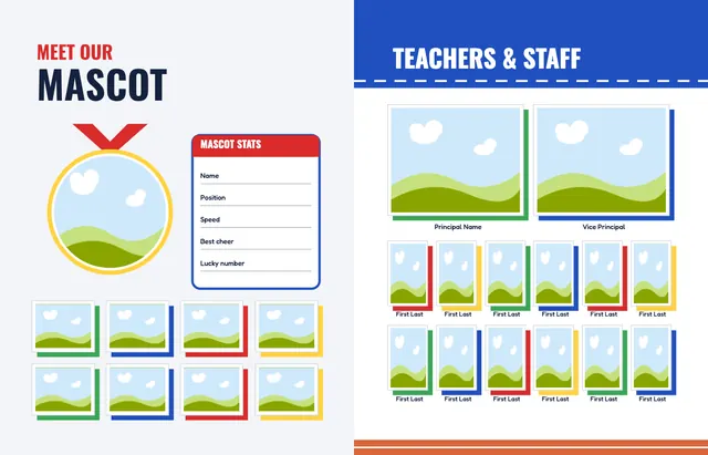 Field Day template, pages 6 and 7