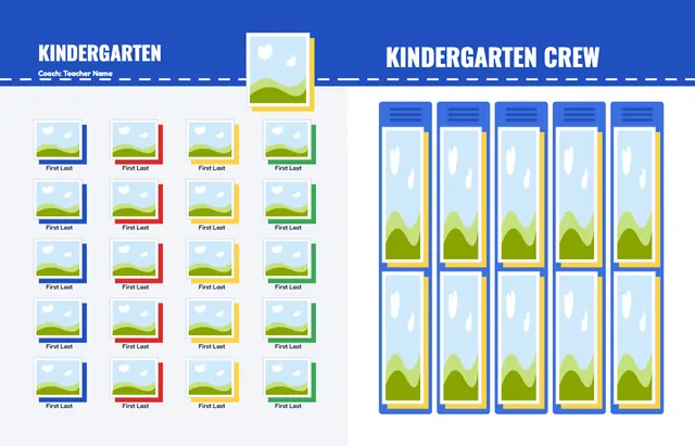 Field Day template, pages 12 and 13