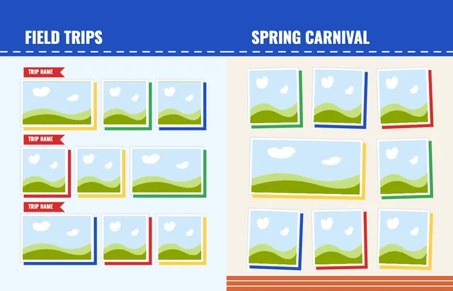 Field Day template, pages 34 and 35