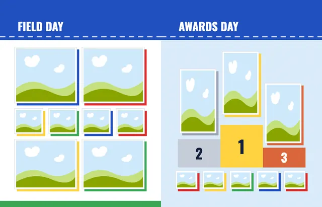 Field Day template, pages 36 and 37