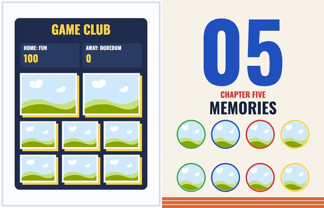 Field Day template, pages 42 and 43