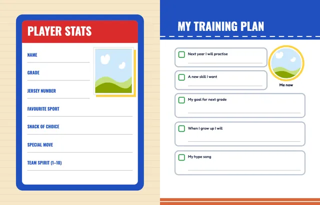 Field Day template, pages 46 and 47