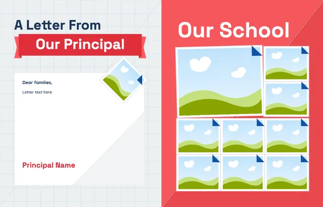 Fold and Fly template, pages 4 and 5