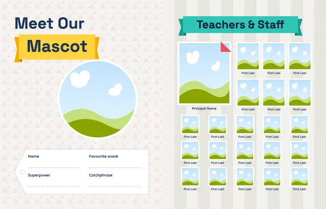 Fold and Fly template, pages 6 and 7