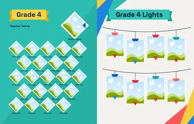 Fold and Fly template, pages 18 and 19