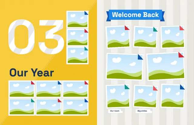 Fold and Fly template, pages 24 and 25