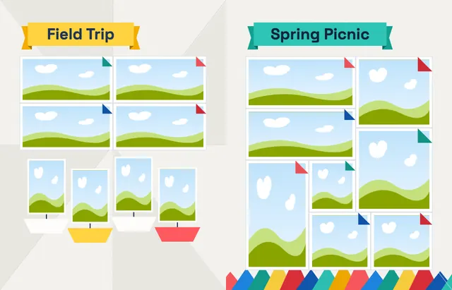 Fold and Fly template, pages 34 and 35