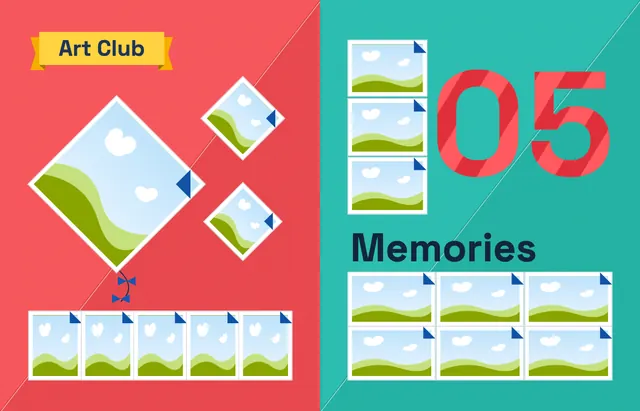 Fold and Fly template, pages 42 and 43