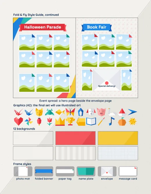 Fold and Fly style guide, page 2