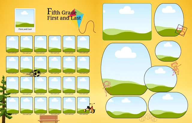 Fun in the Sun template, pages 18 and 19
