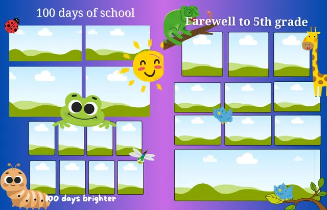 Fun in the Sun template, pages 28 and 29