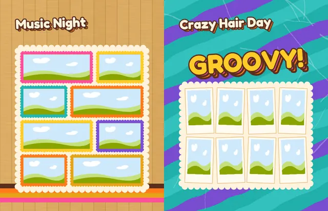 Groovy Tie-Dye template, pages 36 and 37