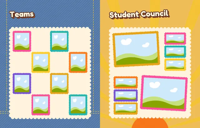 Groovy Tie-Dye template, pages 40 and 41