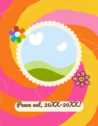 Groovy Tie-Dye template, back cover