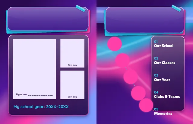 Jewel Glow template, pages 2 and 3