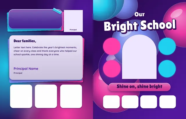 Jewel Glow template, pages 4 and 5
