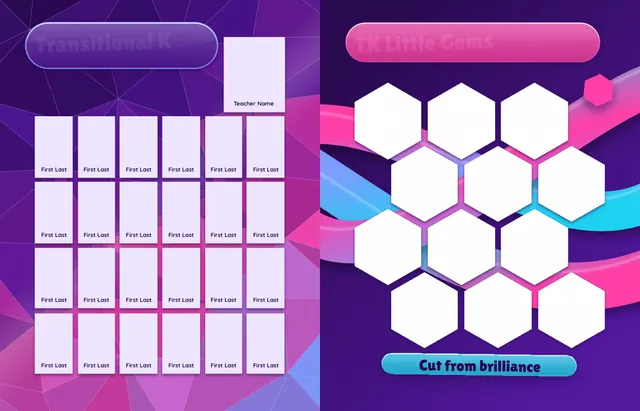 Jewel Glow template, pages 10 and 11