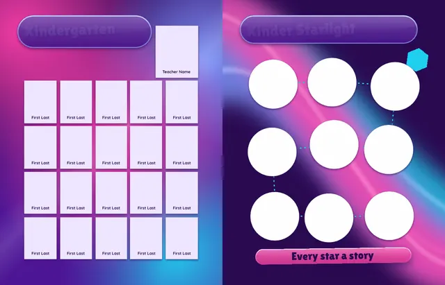 Jewel Glow template, pages 12 and 13