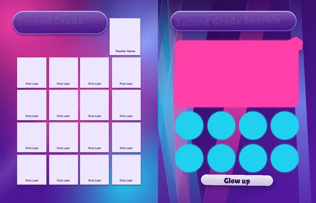 Jewel Glow template, pages 16 and 17