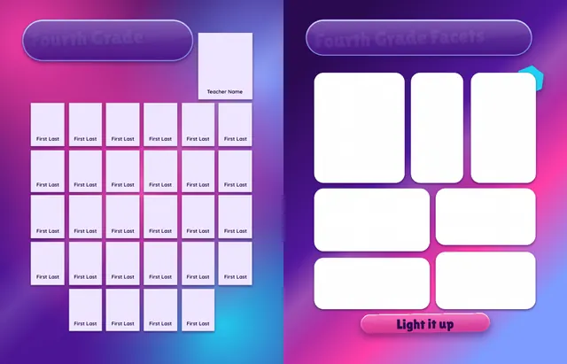 Jewel Glow template, pages 20 and 21