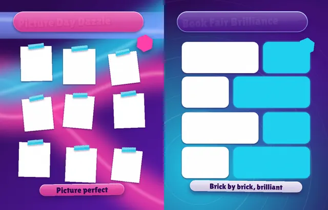 Jewel Glow template, pages 26 and 27