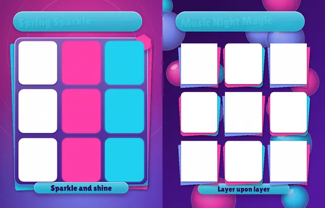 Jewel Glow template, pages 36 and 37