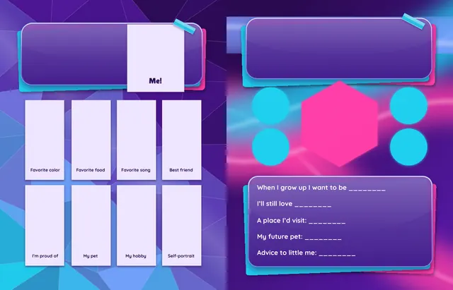 Jewel Glow template, pages 46 and 47