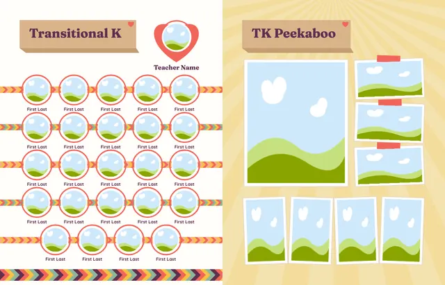 Kind and Together template, pages 10 and 11