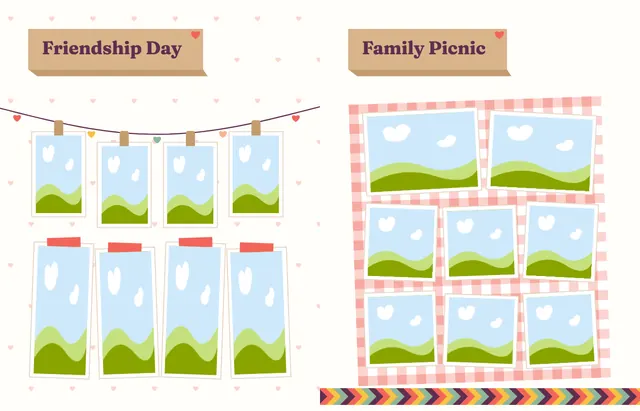 Kind and Together template, pages 26 and 27