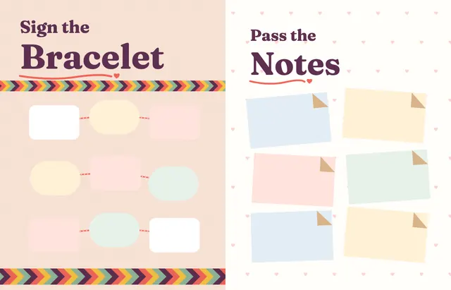 Kind and Together template, pages 48 and 49