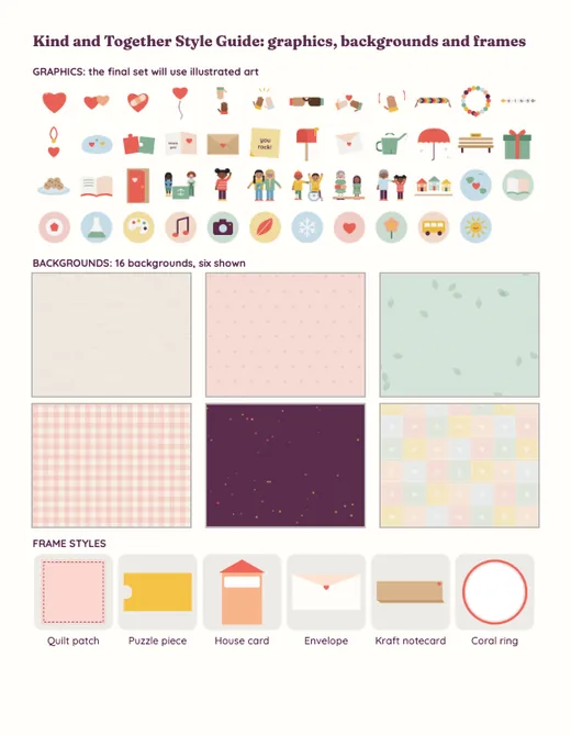 Kind and Together style guide, page 2
