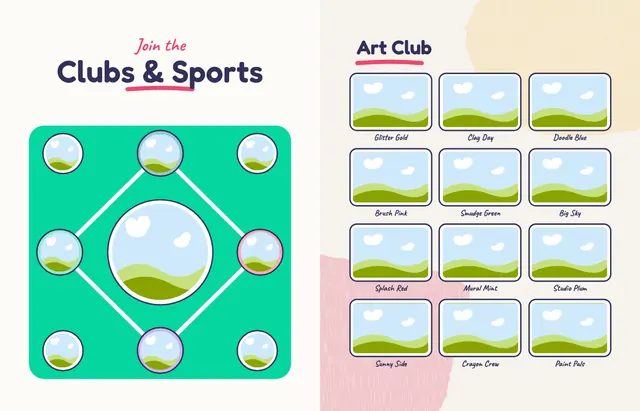 Little Handprints template, pages 38 and 39