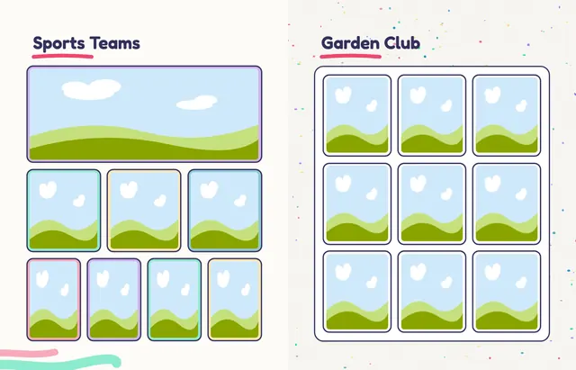 Little Handprints template, pages 40 and 41