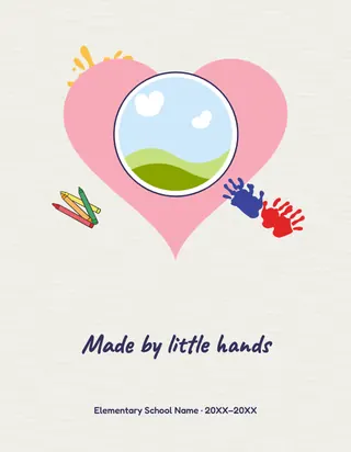 Little Handprints template, back cover
