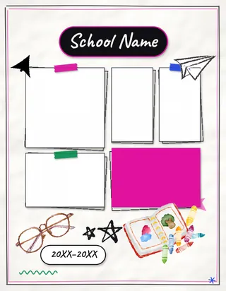 Margin Notes yearbook template cover