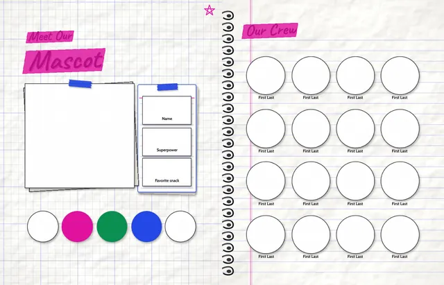 Margin Notes template, pages 6 and 7