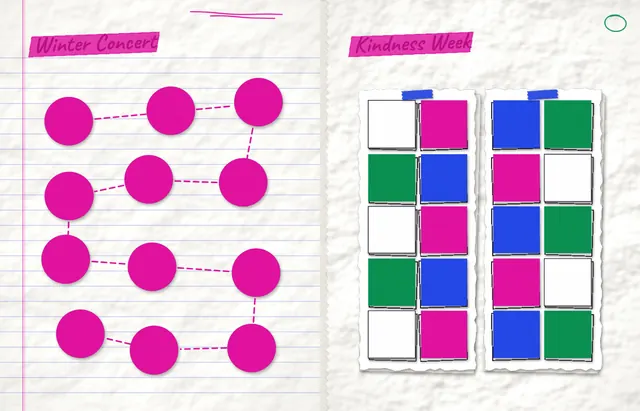 Margin Notes template, pages 32 and 33