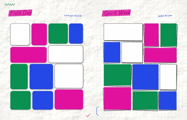 Margin Notes template, pages 34 and 35