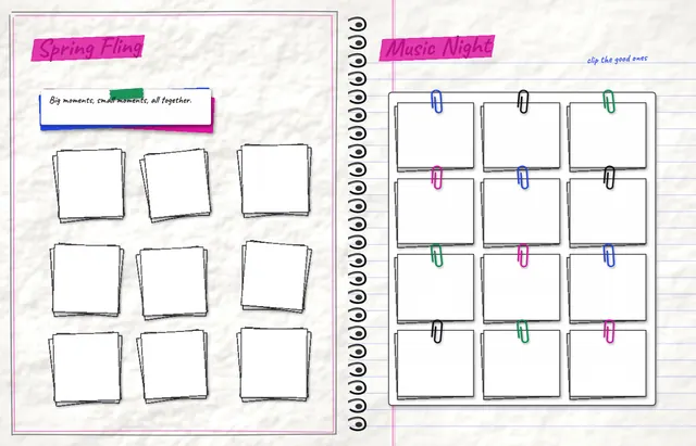 Margin Notes template, pages 36 and 37